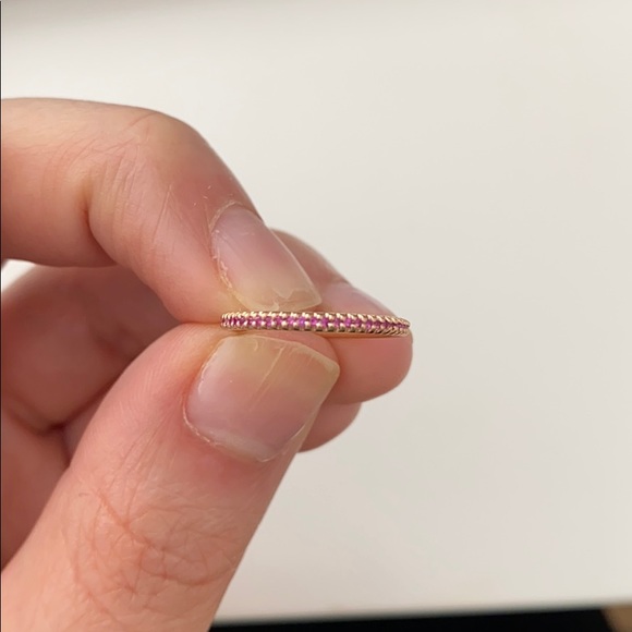 Dana Rebecca Pink Sapphire Eternity Ring - Picture 3 of 4